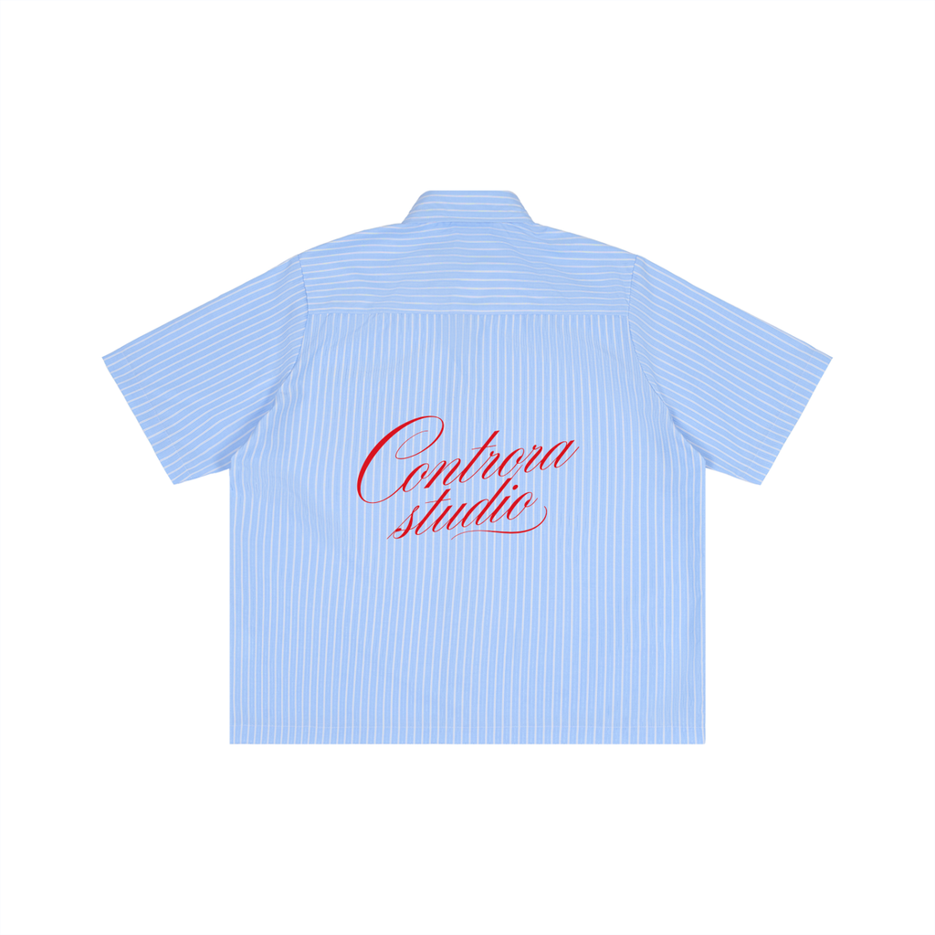 Riviera Striped Boxy Short Sleeve Shirt