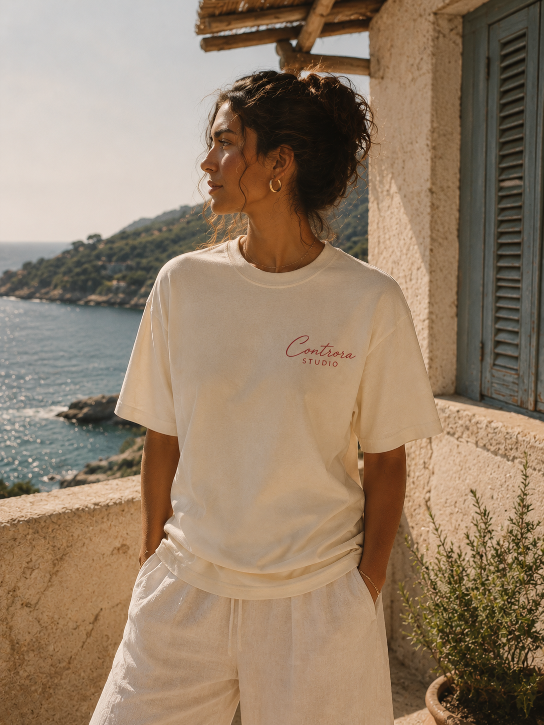 Ciao Amore Heavyweight Drop Shoulder Cotton T-Shirt